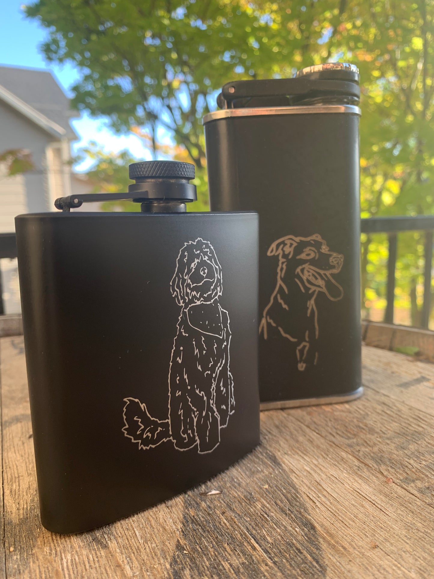 Custom dog flask