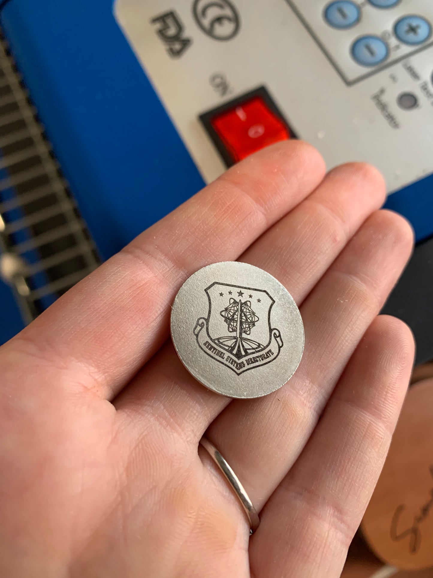 Sentinel Engraved 1" Stainless Steel Golf Ball Marker