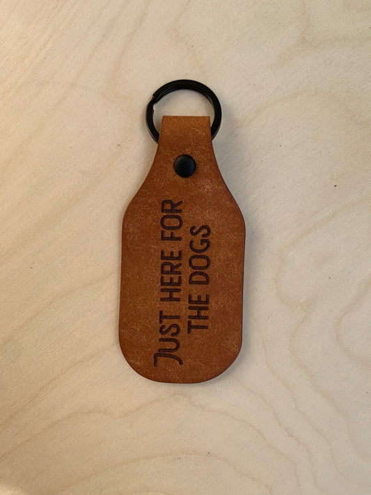 Just here for the dog leather keychain