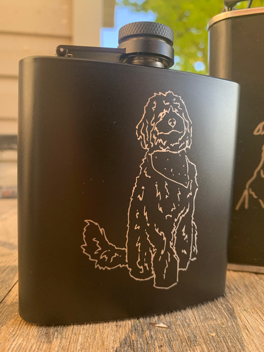 Custom dog flask