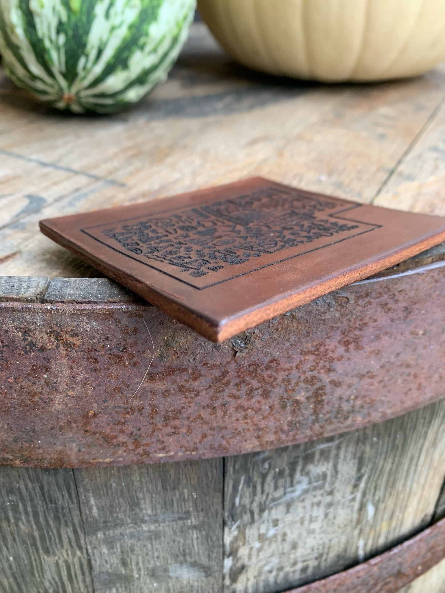 Utah State Leather Coaster